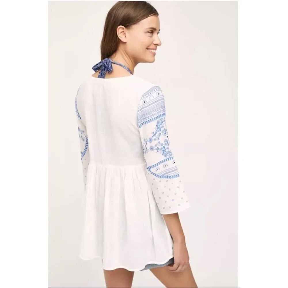 Anthropologie Mermaid Meadowbrook Blouse - Picture 3 of 16